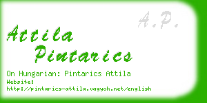 attila pintarics business card